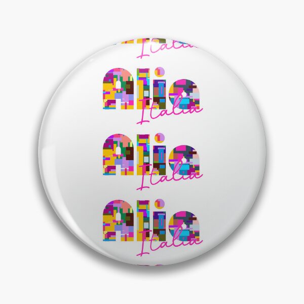 Item preview, Alia, Palermo, Italy, Italia, colorful typography design for travellers designed and sold by Wanderful-roads.