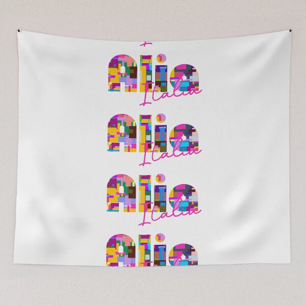Item preview, Alia, Palermo, Italy, Italia, colorful typography design for travellers designed and sold by Wanderful-roads.