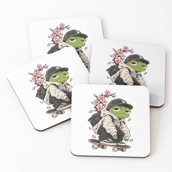 Item preview, Sakura Skate Frog designed and sold by EMAZY.