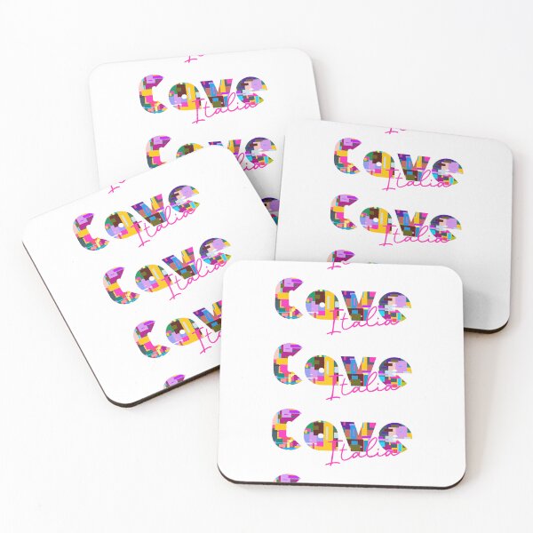 Item preview, Cave, Roma, Italy, Italia, colorful typography design for travellers designed and sold by Wanderful-roads.
