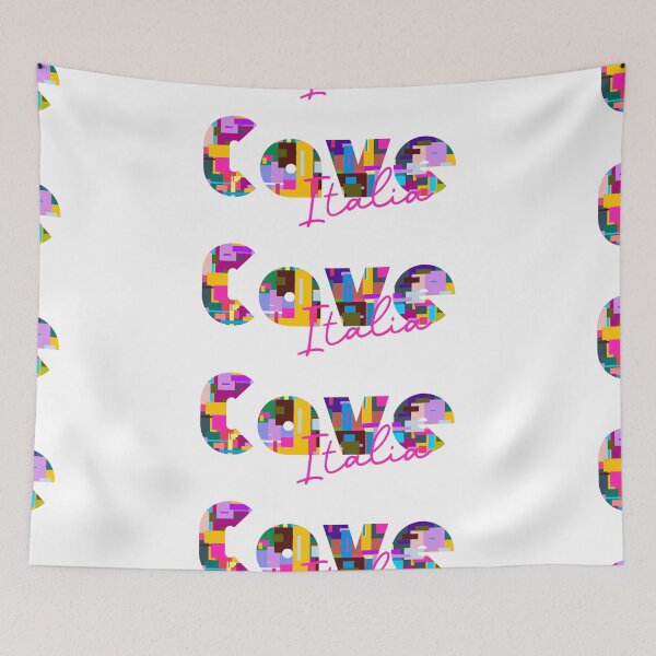 Item preview, Cave, Roma, Italy, Italia, colorful typography design for travellers designed and sold by Wanderful-roads.