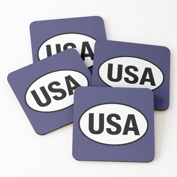 Item preview, United States of America International Oval Sticker · Minimalist  Travel Identity designed and sold by The Digital Compass.