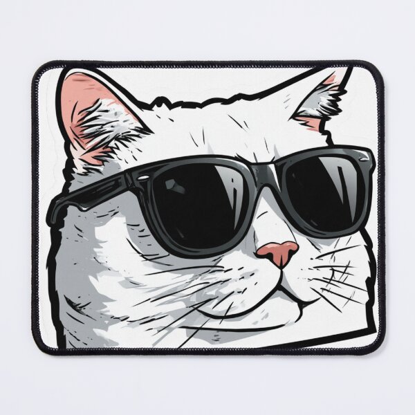 Item preview, Cool Cat Wearing Sunglasses Funny Feline designed and sold by NicolasGlowArt.