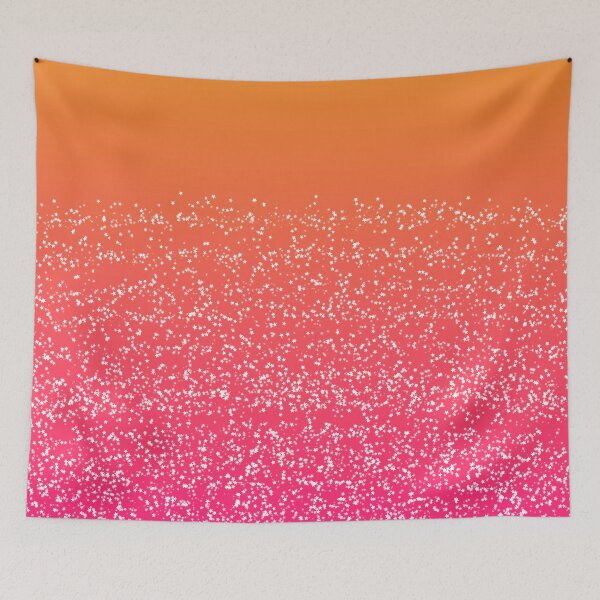Item preview, Sparkly Star Orange Pink Ombre Pattern designed and sold by Zaya_art.