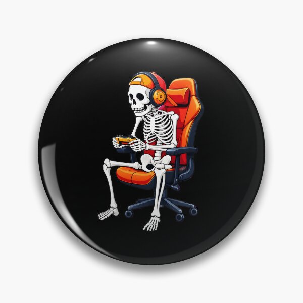 Item preview, Skeleton Gamer in Gaming Chair with Controller designed and sold by Dmo3HarkoArt.