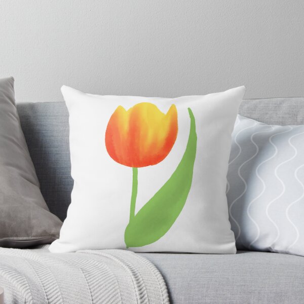 Aperçu de l'œuvre Yellow Orange Watercolor Tulip Flower Botanical créée et vendue par raun.draw.