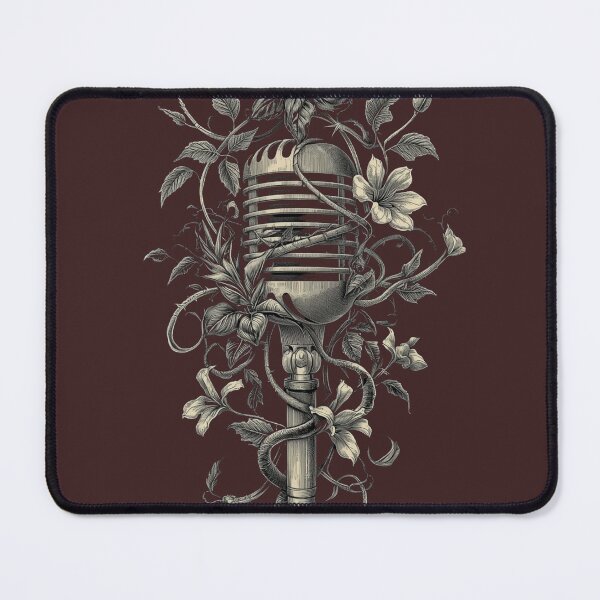 Item preview, Whispers of the Forbidden – Vintage Botanical Microphone designed and sold by DecibelDecor034.