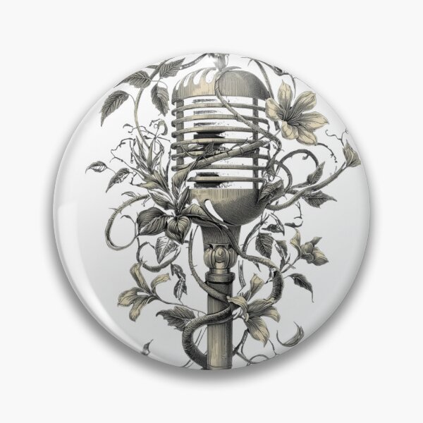 Item preview, Whispers of the Forbidden – Vintage Botanical Microphone designed and sold by DecibelDecor034.
