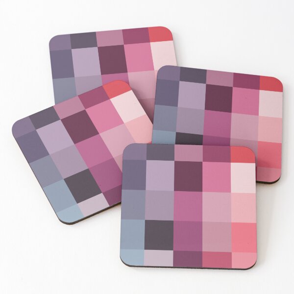 Item preview, Japanese Aesthetic Pixels – Burgundy Pink Colour Palette designed and sold by MKFDesigns.