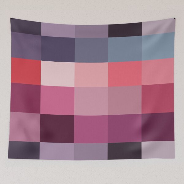 Item preview, Japanese Aesthetic Pixels – Burgundy Pink Colour Palette designed and sold by MKFDesigns.