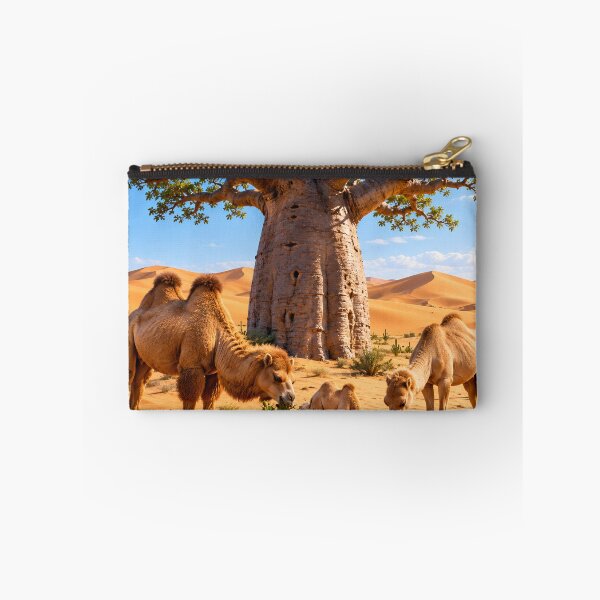 Aperçu de l'œuvre Solitaire Baoab et la famille des chameaux créée et vendue par AwesomeDigiShop.
