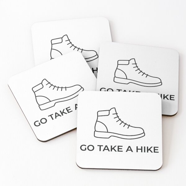 Item preview, Go Take a Hike Minimal Hiking Boot Outdoor Design designed and sold by GabeMountainArt.