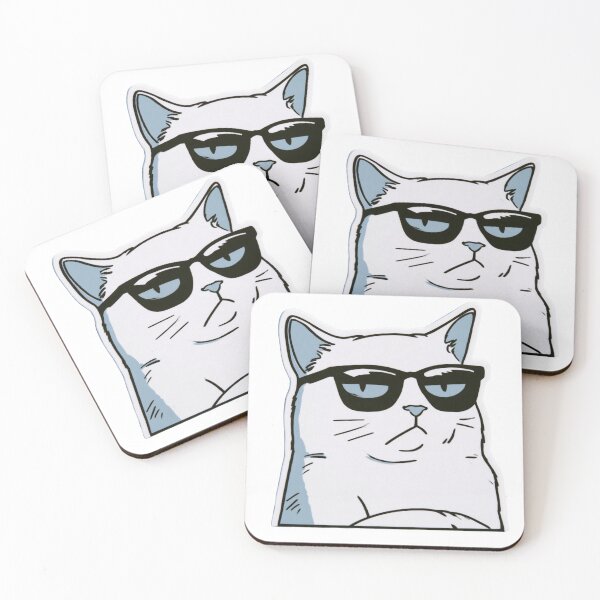 Item preview, Cool Cat Sunglasses Unimpressed Feline Meme designed and sold by NicolasGlowArt.