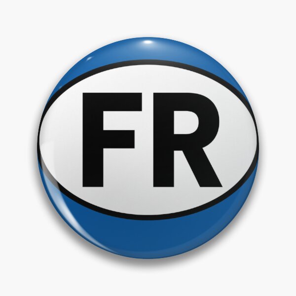 Item preview, France FR International Oval Sticker · Minimalist  Travel Identity designed and sold by The Digital Compass.