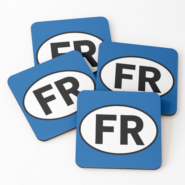 Item preview, France FR International Oval Sticker · Minimalist  Travel Identity designed and sold by The Digital Compass.