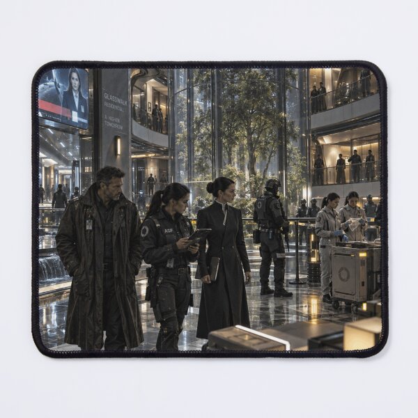 Item preview, Futuristic Space Station Atrium – Cyberpunk Sci-Fi Noir Orbital Colony Interior designed and sold by Element Horizon Studio.