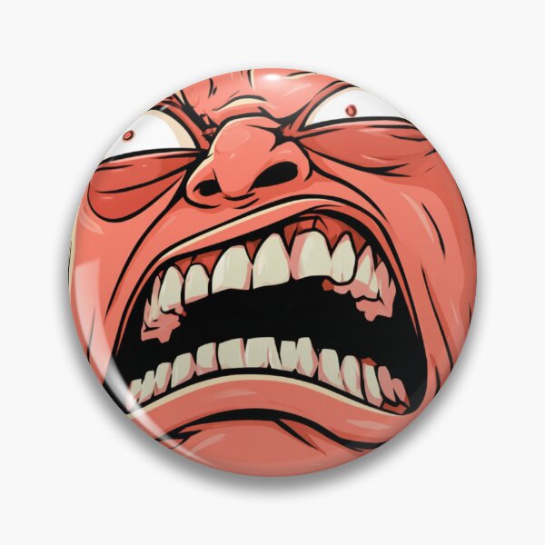 Item preview, Angry Screaming Face Cartoon Rage Expression designed and sold by NicolasGlowArt.