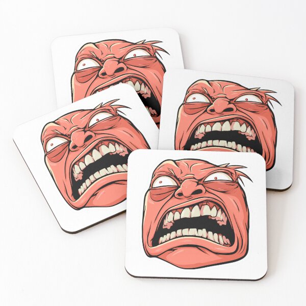 Item preview, Angry Screaming Face Cartoon Rage Expression designed and sold by NicolasGlowArt.