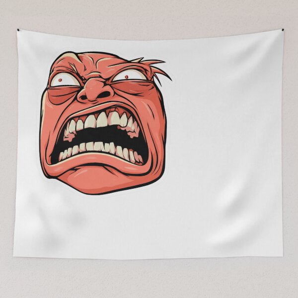 Item preview, Angry Screaming Face Cartoon Rage Expression designed and sold by NicolasGlowArt.