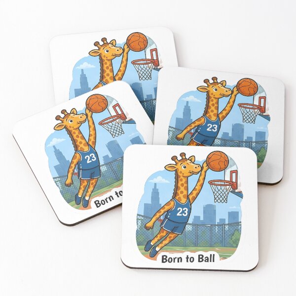 Item preview, Cute Giraffe Basketball Player – Born to Ball Sports Gift designed and sold by Isliath.