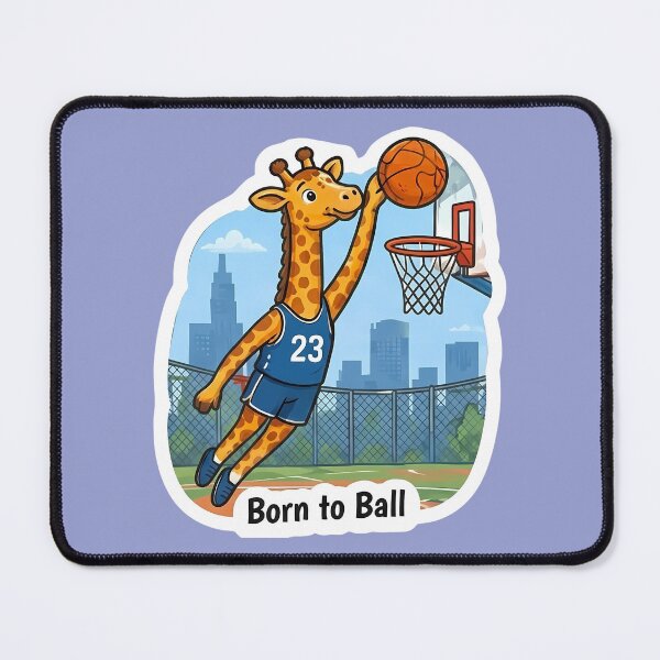 Item preview, Cute Giraffe Basketball Player – Born to Ball Sports Gift designed and sold by Isliath.