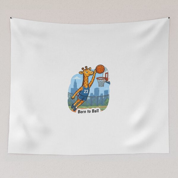 Item preview, Cute Giraffe Basketball Player – Born to Ball Sports Gift designed and sold by Isliath.