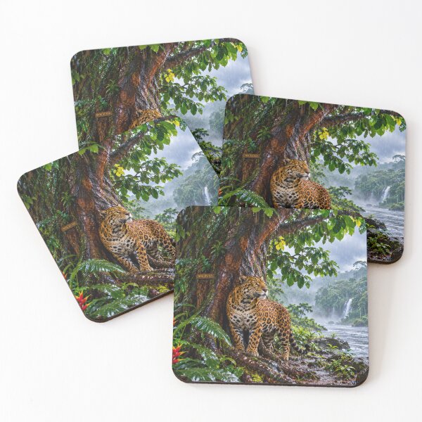 Item preview, Jaguar in Rainforest  designed and sold by AwesomeDigiShop.