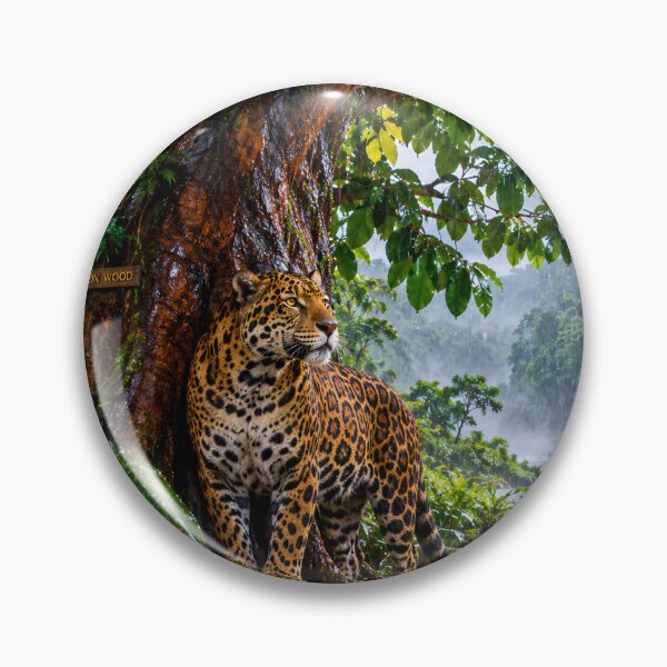 Item preview, Jaguar in Rainforest  designed and sold by AwesomeDigiShop.