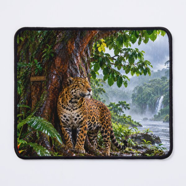 Item preview, Jaguar in Rainforest designed and sold by AwesomeDigiShop.