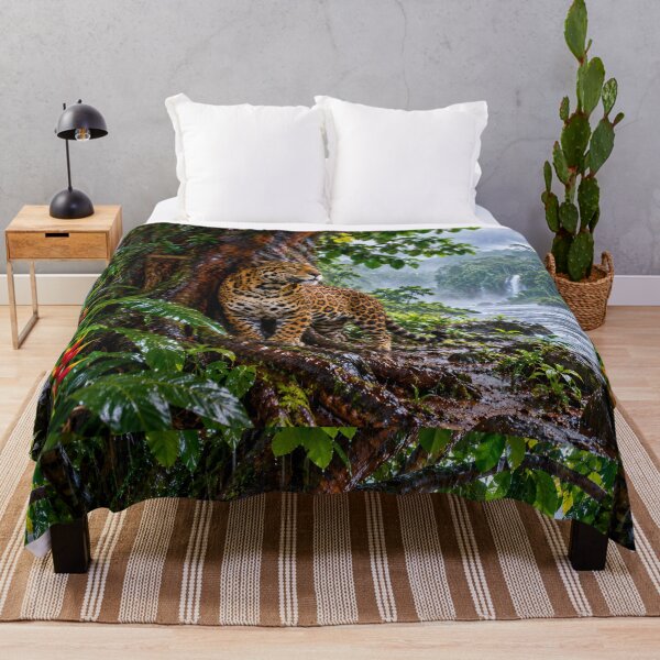 Item preview, Jaguar in Rainforest designed and sold by AwesomeDigiShop.