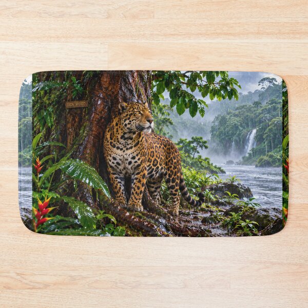 Item preview, Jaguar in Rainforest  designed and sold by AwesomeDigiShop.