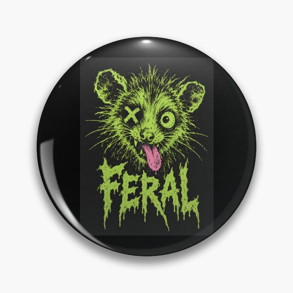 Item preview, Feral Possum Soft Grunge Neon Green Death Metal Lettering Illustration designed and sold by Yellowriversss.