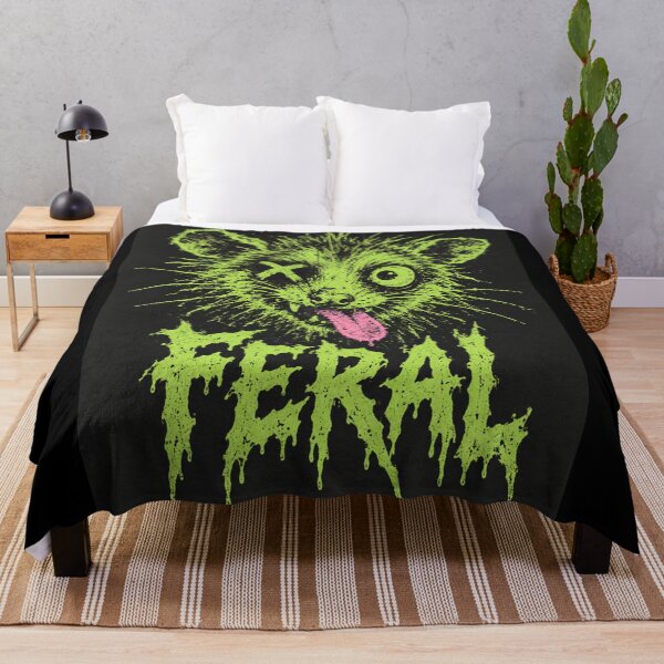 Item preview, Feral Possum Soft Grunge Neon Green Death Metal Lettering Illustration designed and sold by Yellowriversss.