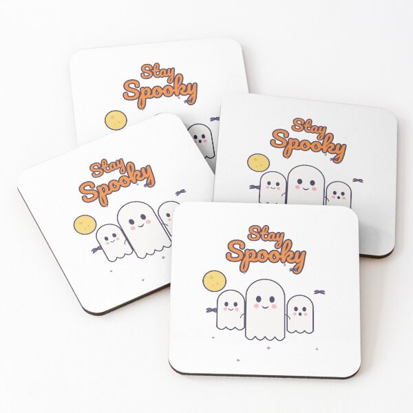 Item preview, Stay Spooky Cute Ghost Trio Halloween Kawaii Ghosts designed and sold by BareSleeves.