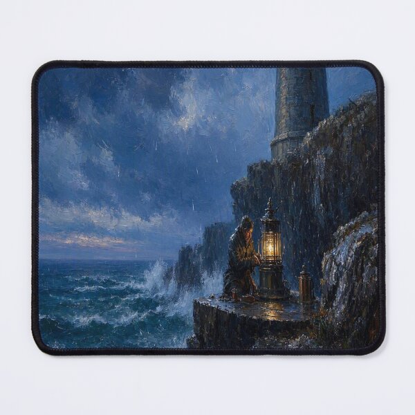 Item preview, A lone lighthouse keeper repairing a lamp designed and sold by dnd-and-stuff.