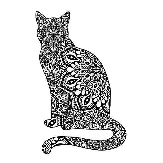 "Mandala cat" Poster by NicoleHarvey | Redbubble