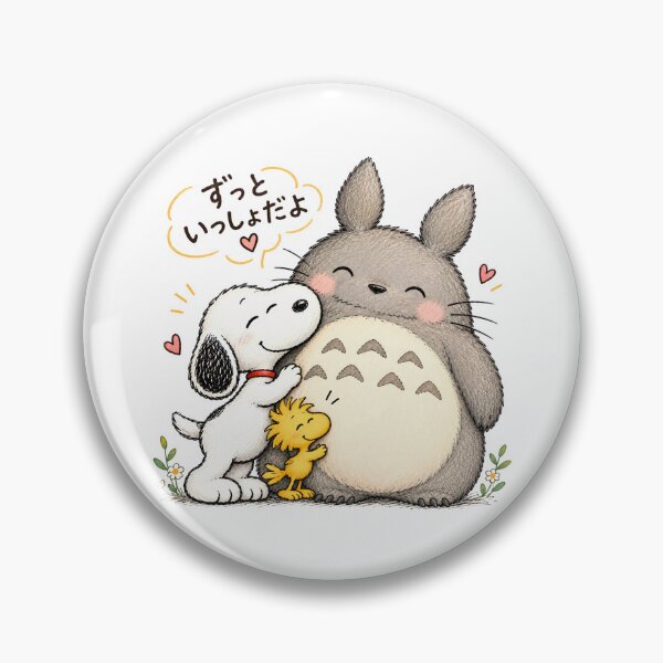 Item preview, Snoopy, Woodstock & Totoro Hug designed and sold by COFFEEWITHARTS.