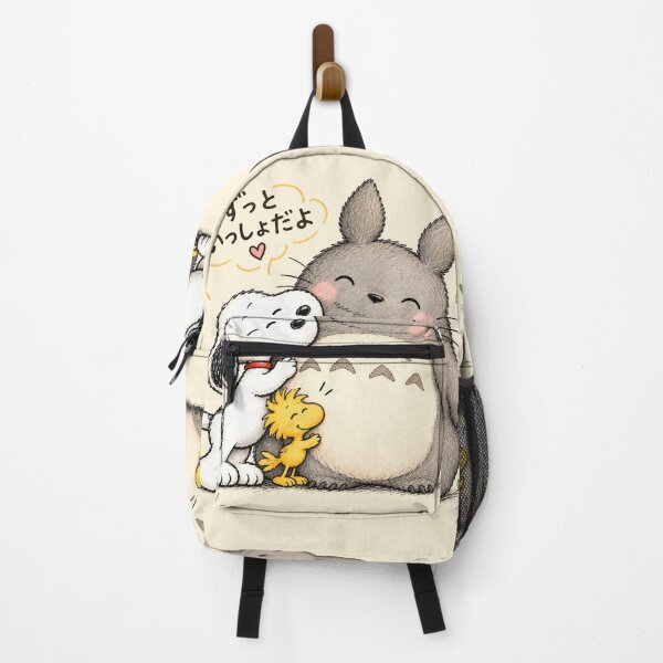 Item preview, Snoopy, Woodstock & Totoro Hug designed and sold by COFFEEWITHARTS.