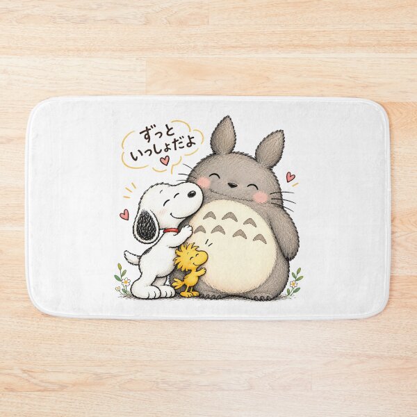 Item preview, Snoopy, Woodstock & Totoro Hug designed and sold by COFFEEWITHARTS.