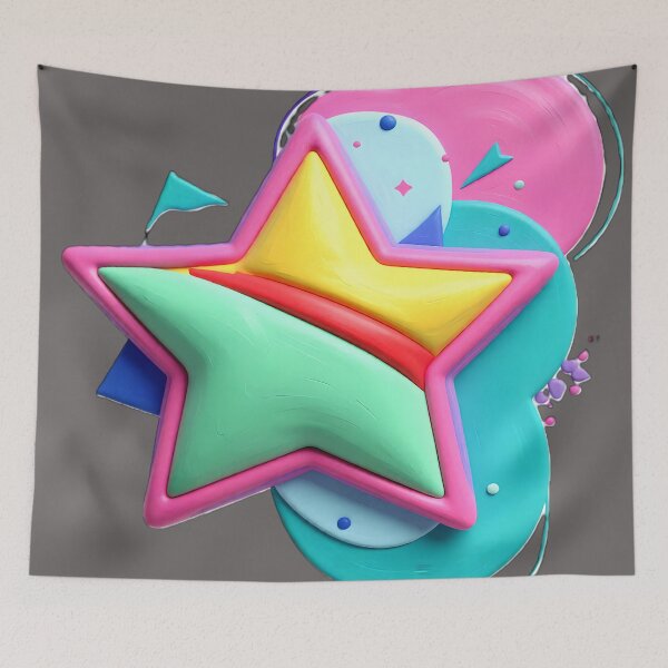 Item preview, star geometry C br colorful geometric abstract design designed and sold by SmashingDeals.