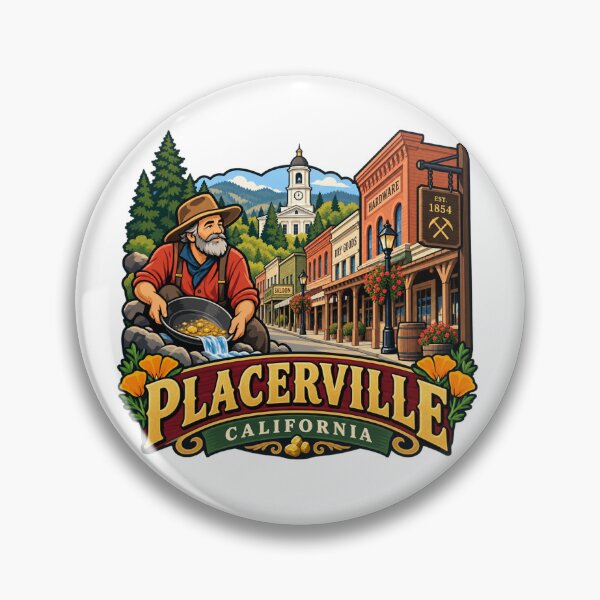 Item preview, Placerville, California - Gold Rush Historic Design designed and sold by Myra365Art.