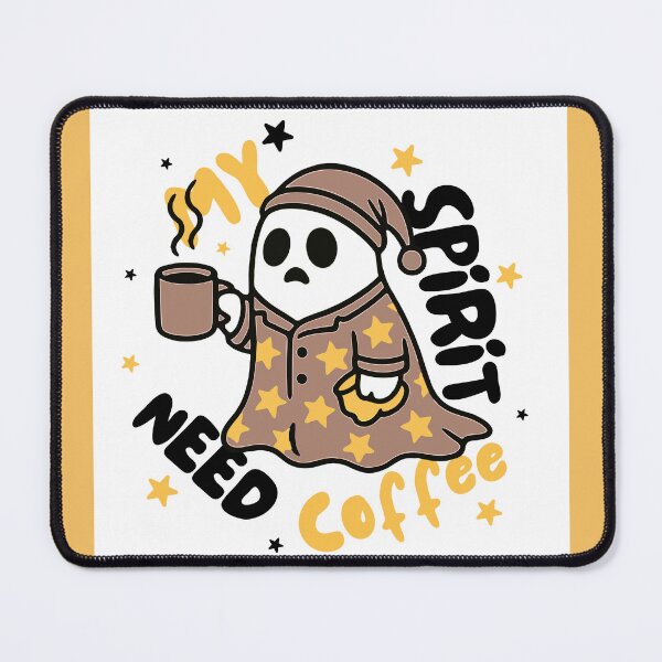 Item preview, Cute Ghost in Pajamas - Need Coffee Halloween Graphic designed and sold by MiaBellaGirl.