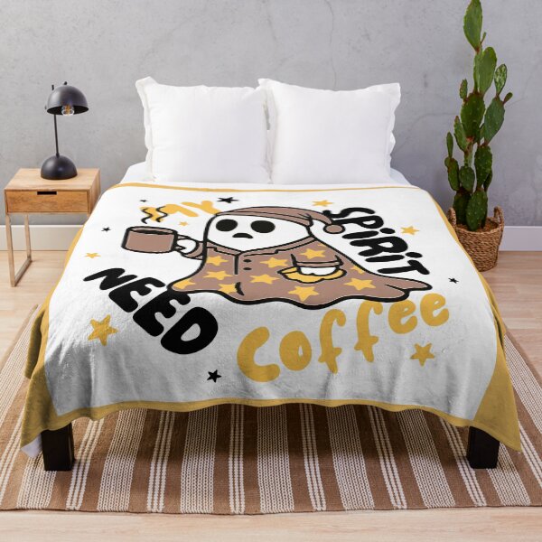 Item preview, Cute Ghost in Pajamas - Need Coffee Halloween Graphic designed and sold by MiaBellaGirl.