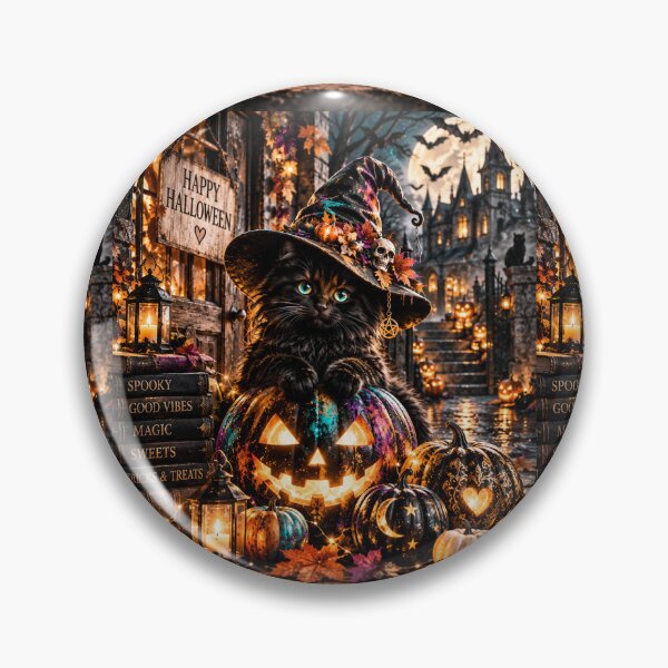 Artikelvorschau, Midnight Pumpkin Witch - Dark Halloween City entworfen und verkauft von Personiq Kaleido.