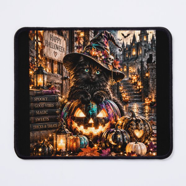 Item preview, Midnight Pumpkin Witch - Dark Halloween City designed and sold by Personiq Kaleido.