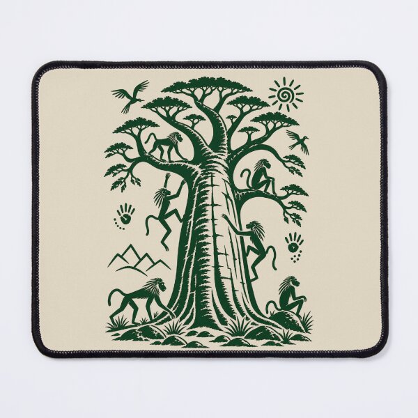 Item preview, African Baobab Tree Monkeys – African Wildlife Safari Nature Art designed and sold by JonelCrafts.