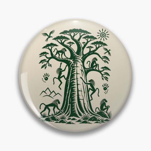 Item preview, African Baobab Tree Monkeys – African Wildlife Safari Nature Art designed and sold by JonelCrafts.