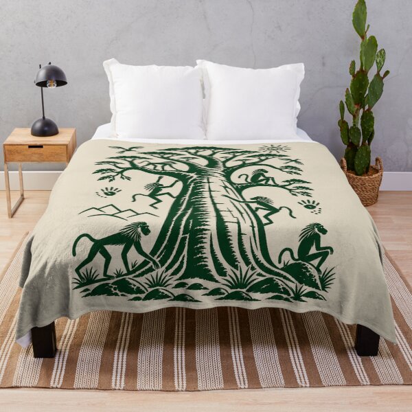Item preview, African Baobab Tree Monkeys – African Wildlife Safari Nature Art designed and sold by JonelCrafts.