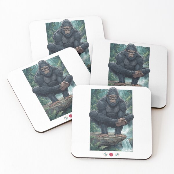 Item preview, Bigfoot Zen Pose Sasquatch Meditation Cryptid Art designed and sold by Whimsy Trail Co.