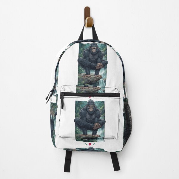 Item preview, Bigfoot Zen Pose Sasquatch Meditation Cryptid Art designed and sold by Whimsy Trail Co.
